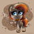 Size: 2000x2000 | Tagged: safe, artist:madelinne, oc, oc:living flame, earth pony, pony, clothes, coffe, coffee mug, commission, earth pony oc, high res, maid, mug, solo