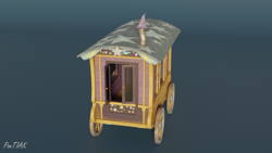 Size: 1920x1080 | Tagged: safe, artist:pontiak, 3d, blender, trixie's wagon, wagon