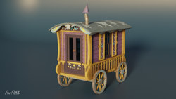 Size: 1920x1080 | Tagged: safe, artist:pontiak, 3d, blender, trixie's wagon, wagon