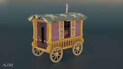 Size: 1920x1080 | Tagged: safe, artist:pontiak, 3d, blender, trixie's wagon, wagon