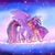 Size: 2527x2527 | Tagged: safe, artist:pfeffaroo, sunny starscout, twilight sparkle, alicorn, earth pony, pony, g4, g5, the last problem, braid, braided ponytail, coat markings, colored, concave belly, crown, duo, duo female, eyes closed, female, glowing cutie mark, height difference, high res, hoof shoes, hug, jewelry, long mane, mane stripe sunny, mare, nuzzling, older, older twilight, older twilight sparkle (alicorn), ponytail, princess shoes, princess twilight 2.0, raised hoof, raised leg, regalia, smiling, socks (coat markings), spread wings, sunny and her heroine, tall, twilight sparkle (alicorn)