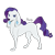 Size: 894x894 | Tagged: safe, artist:beinting, rarity, dog, g4, concave belly, cute, dogified, female, looking at you, raribetes, raridog, signature, simple background, slender, solo, species swap, standing, thin, transparent background