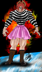 Size: 720x1224 | Tagged: safe, artist:chakiz zukulenz, oc, oc:chakiz zukulenz, human, baki reference, fire, humanized, solo