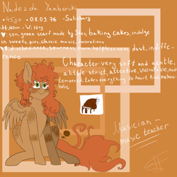 Size: 5000x5000 | Tagged: safe, artist:deadsmoke, oc, oc only, oc:nadezda, pegasus, pony, cute, female, freckles, mare, musical instrument, piano, red hair, reference sheet, smiling, solo
