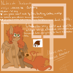 Size: 5000x5000 | Tagged: safe, artist:deadsmoke, oc, oc only, oc:nadezhda, pegasus, pony, cute, female, freckles, mare, musical instrument, piano, red hair, reference sheet, smiling, solo