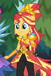Size: 414x620 | Tagged: safe, screencap, sunset shimmer, human, equestria girls, g4, my little pony equestria girls: legend of everfree, crystal guardian, solo