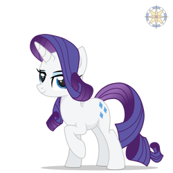 Size: 3000x3000 | Tagged: safe, artist:r4hucksake, rarity, pony, unicorn, g4, female, high res, mare, raised hoof, simple background, solo, transparent background