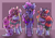 Size: 1406x973 | Tagged: safe, artist:rockin_candies, oc, oc:icebreaker, oc:ivoire star, oc:lattice, pony, unicorn, horn, horn ring, not pinkie pie, ring, saddle, tack