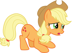 Size: 4052x3000 | Tagged: safe, artist:cloudy glow, applejack, g4, hearthbreakers, .ai available, simple background, solo, transparent background, vector
