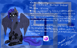 Size: 4000x2500 | Tagged: safe, artist:deadsmoke, artist:stecker, oc, oc only, oc:leon mccarthy, pegasus, pony, information, piercing, reference sheet, solo