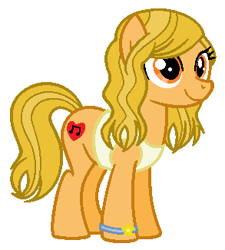 Size: 293x326 | Tagged: safe, earth pony, pony, argentina, blonde hair, bracelet, casados con hijos, clothes, jewelry, paola argento, ponified, simple background, solo, white background