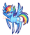 Size: 993x1152 | Tagged: safe, artist:nanuuiy, rainbow dash, pegasus, pony, g4, looking at you, raised hoof, simple background, smiling, smirk, solo, spread wings, standing, white background, wings