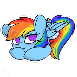 Size: 600x600 | Tagged: safe, artist:swishyfishy4308, rainbow dash, pegasus, pony, g4, commission, cute, female, mare, outline, pegasus wings, promo, promotional art, simple background, transparent background, white outline, wings, ych example, your character here