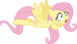 Size: 5199x3000 | Tagged: safe, artist:cloudy glow, fluttershy, pegasus, pony, g4, rainbow falls, .ai available, female, mare, simple background, solo, transparent background, vector