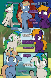 Size: 1920x2948 | Tagged: safe, artist:alexdti, oc, oc:brainstorm (alexdti), oc:purple creativity, oc:star logic, pegasus, pony, unicorn, comic:quest for friendship retold