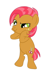 Size: 1000x1671 | Tagged: safe, artist:gmaplay, babs seed, earth pony, pony, g4, one bad apple, adorababs, bipedal, cute, simple background, solo, transparent background, vector