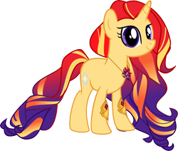 Size: 9568x8108 | Tagged: safe, artist:shootingstarsentry, oc, oc only, oc:sunrise gleam, pony, unicorn, absurd resolution, female, mare, offspring, parent:flash sentry, parent:sunset shimmer, parents:flashimmer, simple background, solo, transparent background