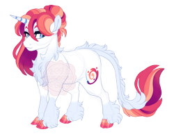 Size: 3500x2700 | Tagged: safe, artist:gigason, oc, oc only, oc:color couture, pony, unicorn, chest fluff, female, high res, leonine tail, magical lesbian spawn, mare, obtrusive watermark, offspring, parent:rainbow stars, parent:sassy saddles, simple background, solo, tail, transparent background, watermark