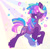 Size: 2506x2452 | Tagged: safe, artist:bishopony, oc, oc only, oc:confetti crush, earth pony, pony, female, freckles, grin, hair over eyes, high res, hooves, mare, multicolored hair, multicolored hooves, smiling, solo, unshorn fetlocks