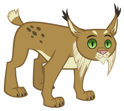 Size: 5800x5164 | Tagged: safe, artist:andoanimalia, big cat, lynx, daring don't, daring doubt, g4, animal, concave belly, simple background, solo, transparent background, vector, wide eyes