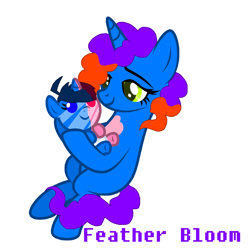 Size: 1748x1752 | Tagged: safe, artist:feather_bloom, editor:wonderwolf51, misty brightdawn, oc, oc:sweet cherry, pony, unicorn, g4, g5, base used, base:feather bloom, female, mother and child, mother and daughter, parent:misty brightdawn, parent:swap ruv, rebirth misty, simple background, white background