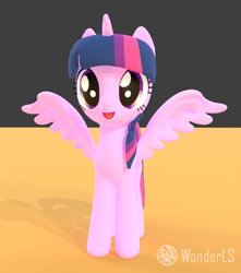 Size: 740x837 | Tagged: safe, artist:wonderls, twilight sparkle, alicorn, pony, unicorn, g4, 3d, 3d model, game, twilight sparkle (alicorn)