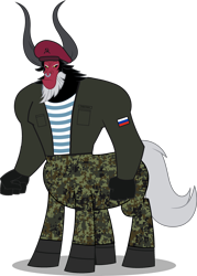 Size: 2196x3072 | Tagged: safe, artist:edy_january, edit, vector edit, lord tirek, g4, antagonist, barrette, call of duty, clothes, communism, cyrillic, general, hat, high res, leader, male, military, military uniform, organization, russia, russian, simple background, solo, terrorist, transparent background, ultranationalists, uniform, vector