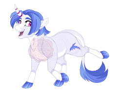 Size: 3500x2700 | Tagged: safe, artist:gigason, oc, oc only, oc:electric boogaloo, pony, unicorn, high res, magical lesbian spawn, male, obtrusive watermark, offspring, parent:sea swirl, parent:vinyl scratch, simple background, solo, stallion, transparent background, watermark