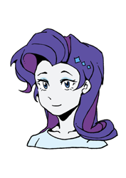 Size: 2480x3508 | Tagged: safe, artist:yanming98294, rarity, human, equestria girls, g4, bust, female, high res, looking at you, simple background, smiling, solo, white background