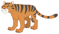 Size: 9093x5270 | Tagged: safe, artist:andoanimalia, big cat, tiger, daring don't, g4, animal, concave belly, simple background, solo, transparent background, vector