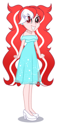 Size: 1076x2282 | Tagged: safe, artist:skyfallfrost, oc, oc only, human, equestria girls, g4, clothes, dress, female, simple background, solo, transparent background