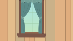 Size: 1920x1080 | Tagged: safe, artist:catachromatic, g4, the last roundup, .svg available, background, curtains, interior, no pony, scenery, show accurate, svg, vector, window, wood paneling