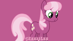 Size: 1920x1080 | Tagged: safe, artist:90sigma, edit, editor:jaredking779, cheerilee, earth pony, pony, g4, female, looking down, mare, simple background, smiling, solo