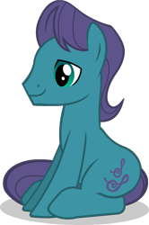 Size: 763x1147 | Tagged: safe, earth pony, pony, g4, road to friendship, male, simple background, sitting, smiling, solo, stallion, tail, transparent background, unnamed character, unnamed pony