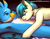 Size: 4093x3169 | Tagged: safe, artist:jcosneverexisted, gallus, sandbar, earth pony, griffon, pony, g4, adorasexy, armpits, bed, chest fluff, cuddling, cute, drool, duo, featureless crotch, gallabetes, gay, interspecies, licking, looking at each other, looking at someone, lying, lying down, male, no eyelashes, on back, relaxing, romantic, sandabetes, sexy, ship:gallbar, shipping, side view, stupid sexy gallus, stupid sexy sandbar, tongue out