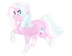 Size: 3500x2700 | Tagged: safe, artist:gigason, oc, oc only, oc:sweet heart, earth pony, pony, female, heterochromia, high res, magical lesbian spawn, mare, obtrusive watermark, offspring, parent:fleetfoot, simple background, solo, transparent background, watermark
