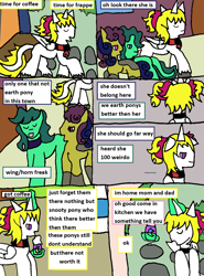 Size: 1291x1746 | Tagged: safe, artist:ask-luciavampire, oc, alicorn, earth pony, pony, coffee, comic, tumblr