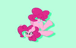 Size: 1900x1200 | Tagged: safe, artist:pertdegert, pinkie pie, earth pony, pony, g4, :p, female, green background, simple background, solo, tongue out