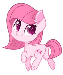 Size: 878x1042 | Tagged: safe, artist:flapsy-puff, artist:muhammad yunus, oc, oc:annisa trihapsari, earth pony, pony, annibutt, butt, chibi, earth pony oc, female, heart, heart eyes, looking at you, looking back, looking back at you, mare, plot, simple background, smiling, smiling at you, solo, transparent background, wingding eyes