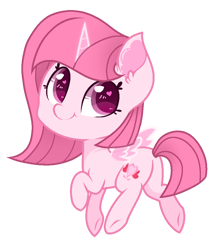 Size: 878x1042 | Tagged: safe, artist:flapsy-puff, artist:muhammad yunus, oc, oc:annisa trihapsari, alicorn, earth pony, pony, annibutt, butt, chibi, earth pony oc, female, heart, heart eyes, looking at you, looking back, looking back at you, magic, mare, plot, simple background, smiling, smiling at you, solo, transparent background, wingding eyes