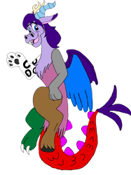 Size: 2048x2732 | Tagged: safe, oc, oc only, oc:adean the draconequus, draconequus, draconequus hybrid, draconequus oc, female, high res, shapeshifter, simple background, solo, transparent background, vector