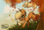 Size: 2707x1861 | Tagged: safe, artist:brainr0tter, applejack, earth pony, pony, g4, applebucking, applebutt, applejack's hat, bucking, butt, cloud, cowboy hat, female, grass, hat, high res, leaves, looking back, mare, plot, sky, solo, tree, underhoof, watermark