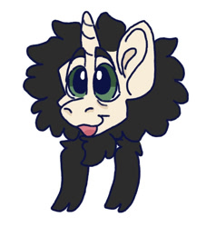 Size: 677x747 | Tagged: safe, artist:plushtoothpanic, oc, oc only, pony, unicorn, male, ponysona, simple background, solo, tongue out, white background