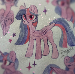 Size: 2263x2245 | Tagged: safe, artist:jsunlight, twilight sparkle, alicorn, pony, g4, high res, solo, traditional art, twilight sparkle (alicorn), watercolor painting