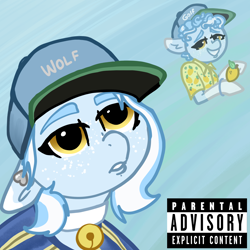 Size: 2000x2000 | Tagged: safe, artist:nootaz, oc, oc:snowie, pony, food, high res, lemon, ponified, tyler the creator