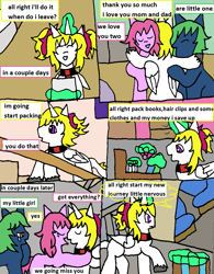 Size: 1209x1552 | Tagged: safe, artist:ask-luciavampire, oc, oc only, oc:ellen mina, unnamed oc, alicorn, earth pony, pony, comic, father and child, father and daughter, female, male, mother and child, mother and daughter, tumblr, tumblr:ask-myth-melody-ponys