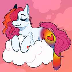 Size: 1080x1080 | Tagged: safe, artist:spaceoreosxoxo, dream drifter, earth pony, pony, g3, cloud, solo