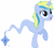 Size: 4462x4000 | Tagged: safe, artist:parclytaxel, oc, oc only, oc:azure light, genie, genie pony, pony, unicorn, .svg available, absurd resolution, bottle, commission, female, horn, mare, open mouth, open smile, raised hoof, simple background, smiling, solo, transparent background, unicorn oc, vector