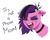 Size: 2500x2000 | Tagged: safe, artist:zendora, pipp petals, pegasus, pony, g5, alternate hairstyle, bust, choker, dialogue, emo, eyes closed, female, goth, goth pipp, gothic, high res, implied queen haven, it's not a phase, mare, meme, open mouth, punk, simple background, solo, white background