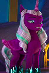 Size: 725x1080 | Tagged: safe, screencap, opaline arcana, alicorn, pony, g5, hoof done it?, my little pony: make your mark, my little pony: make your mark chapter 2, spoiler:g5, spoiler:my little pony: make your mark, spoiler:my little pony: make your mark chapter 2, spoiler:mymc02e07, cropped, female, mare, solo